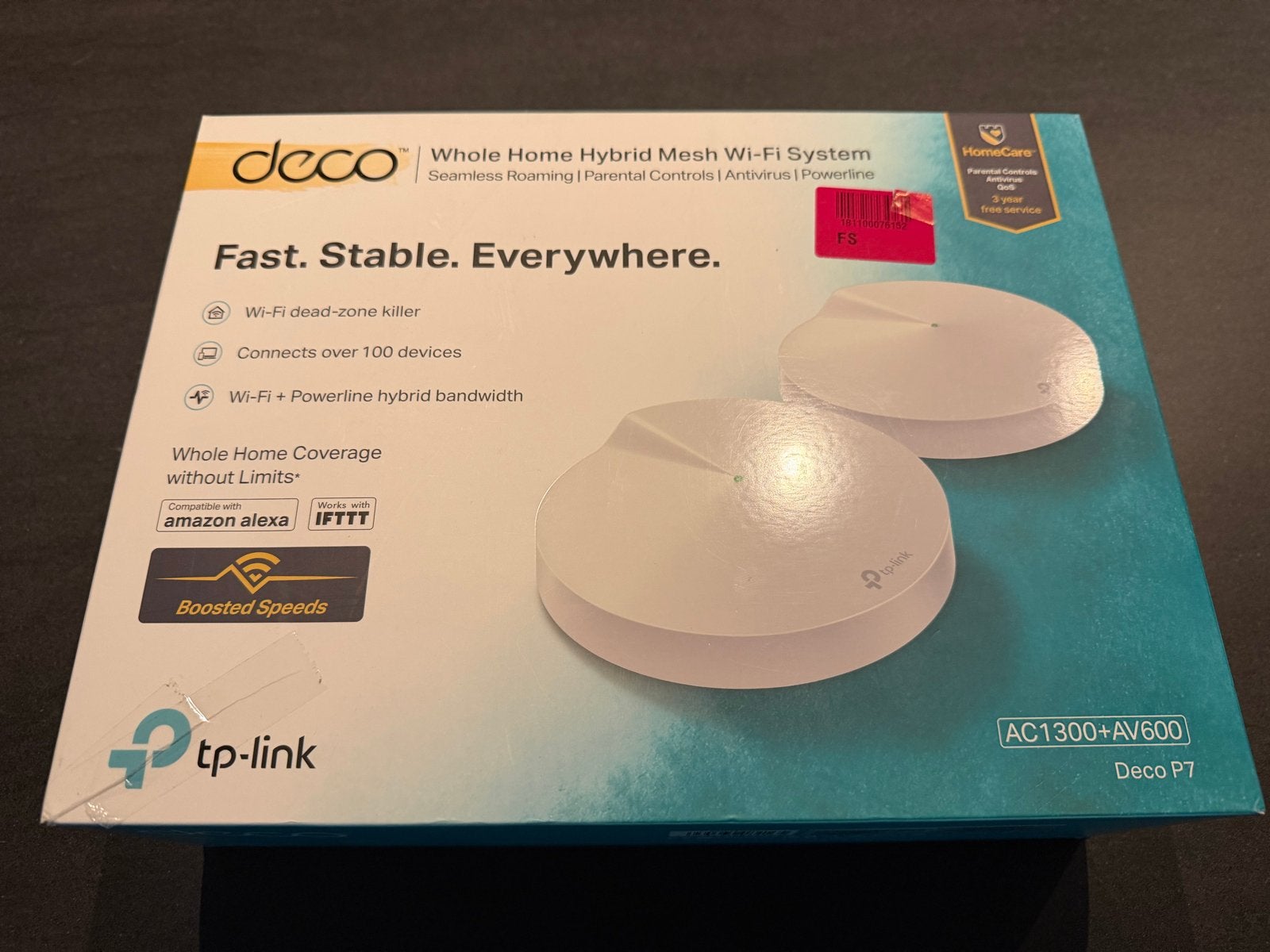 TP-Link Deco P7 AC1300+AV600 Hybrid Mesh Wi-Fi Systeem, Ophalen of Verzenden, Zo goed als nieuw, Router