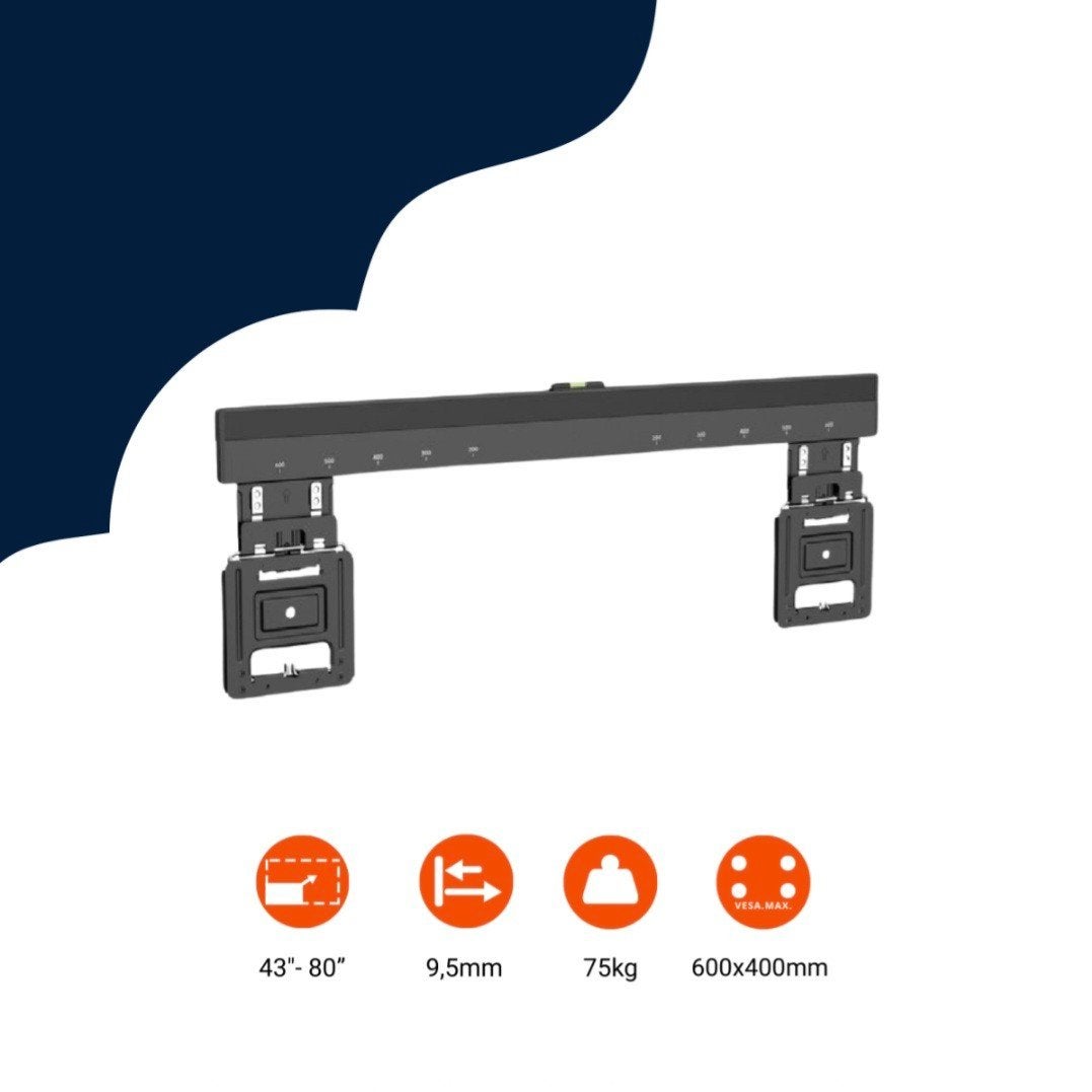 Universele TV Beugel Muurbeugel voor 43-80 inch TV's, Ophalen of Verzenden, Nieuw