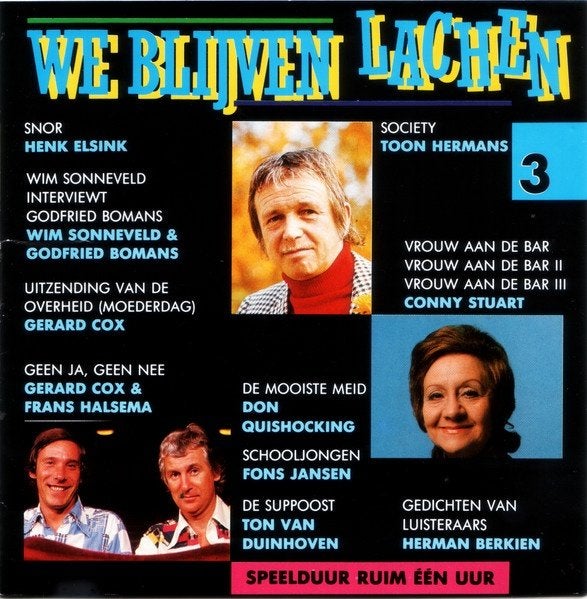 CD - We Blijven Lachen 3, Ophalen of Verzenden, Gebruikt