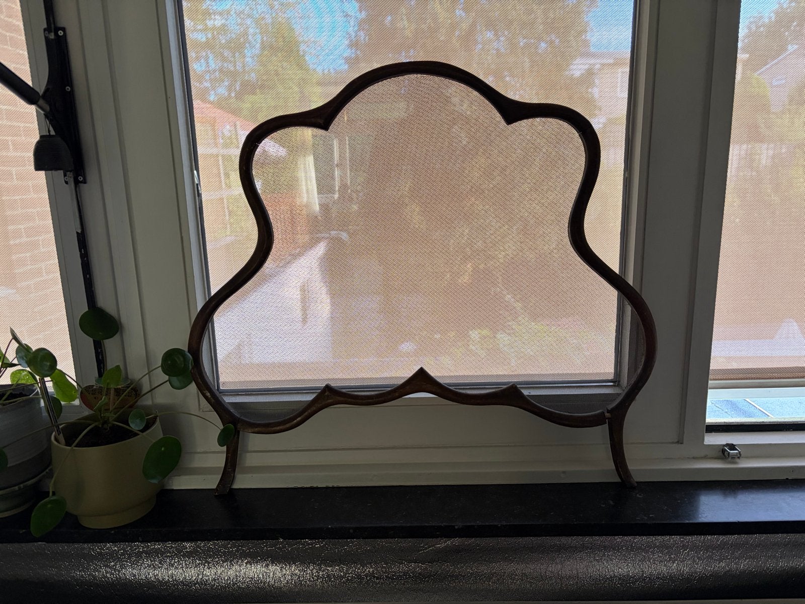 Antieke Brocante Raamhor met Organische Golvende Vorm, Antiek en Kunst, Ophalen of Verzenden