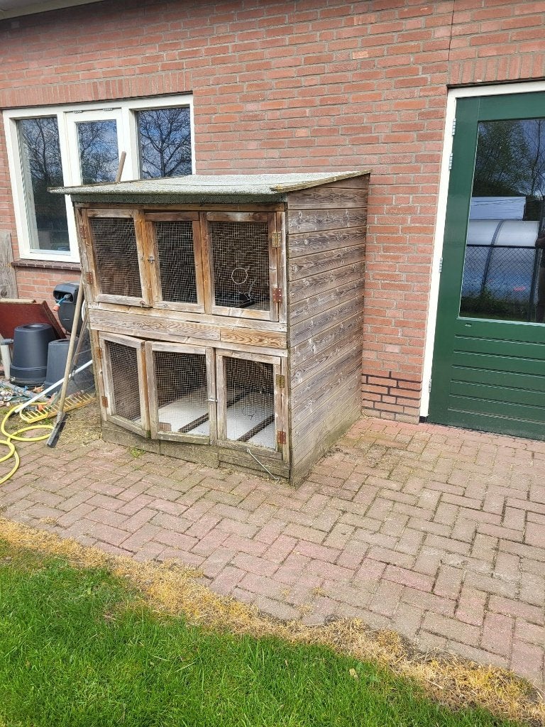 Vast Konijnen hok, Ophalen, 90 cm of meer, Hok, Gebruikt