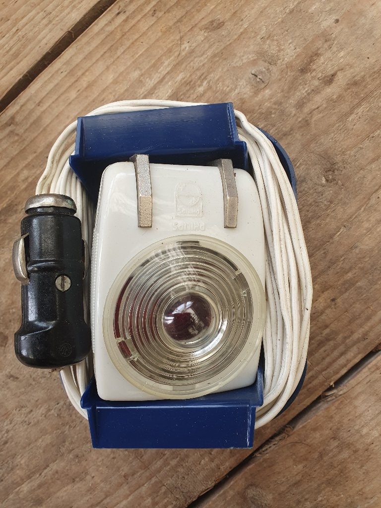 Philips vintage pechlamp/noodlamp jaren '70/'80 compleet, Auto diversen, Ophalen of Verzenden, Gebruikt