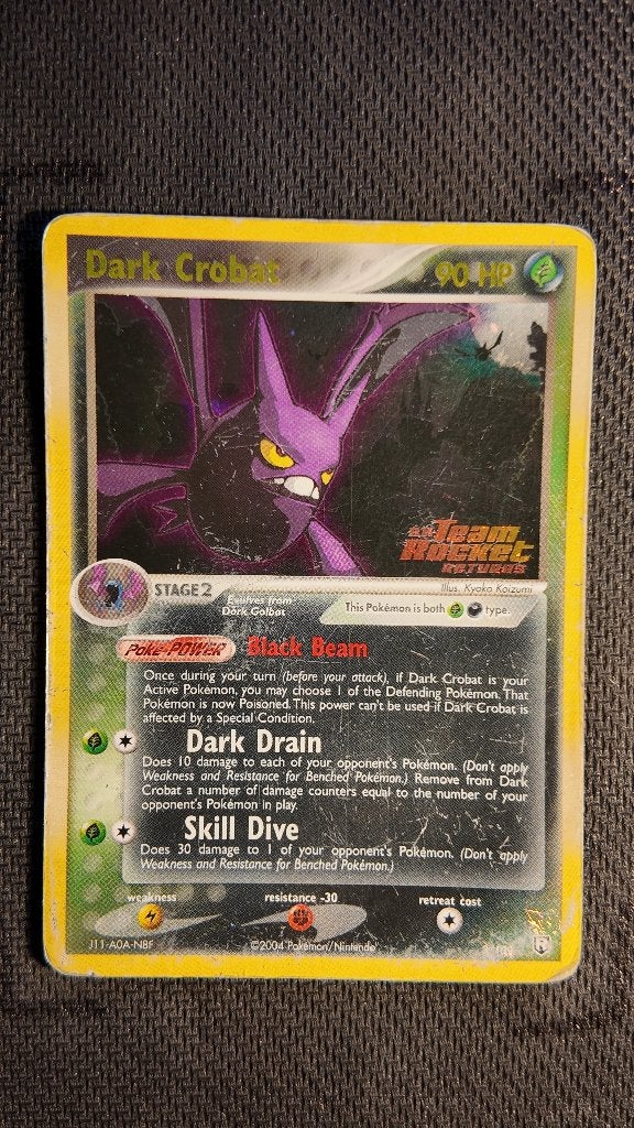 Dark Crobat 3 Team Rocket Returns | Pokemon kaart, Ophalen, Zo goed als nieuw, Losse kaart, Foil