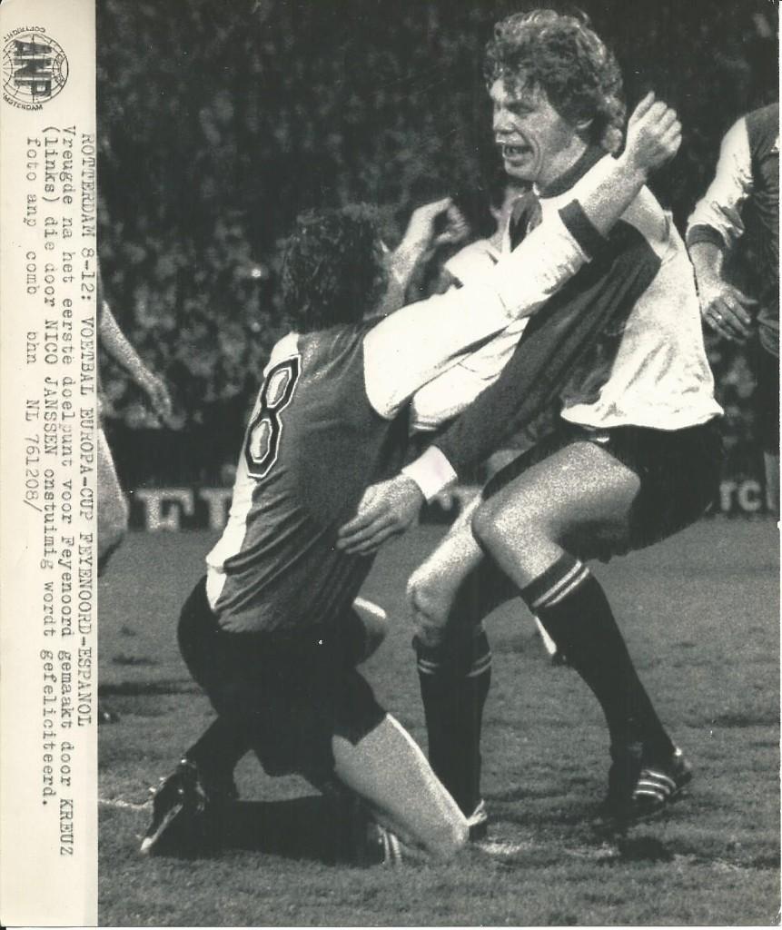 1976-1977 persfoto ANP Feyenoord - Espagnol, Verzamelen, Sportartikelen en Voetbal, Verzenden, Zo goed als nieuw, Feyenoord, Overige typen