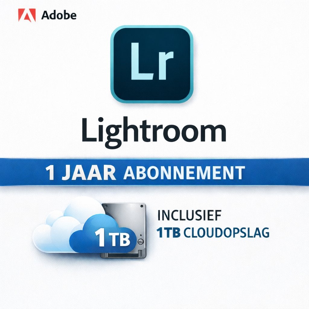 Lightroom 1 jaar abonnement, Verzenden, Nieuw