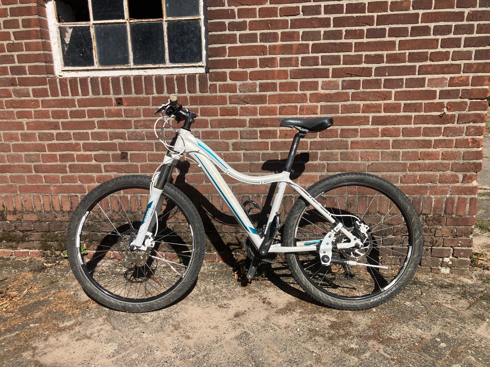 Trek mountainbike 26 inch, 16 inch frame, parelmoerwit, Gebruikt, Schijfrem, Trek, Ophalen