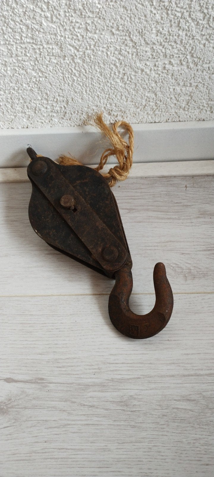 Antieke Katrol met Haak - Decoratief Stuk, Ophalen