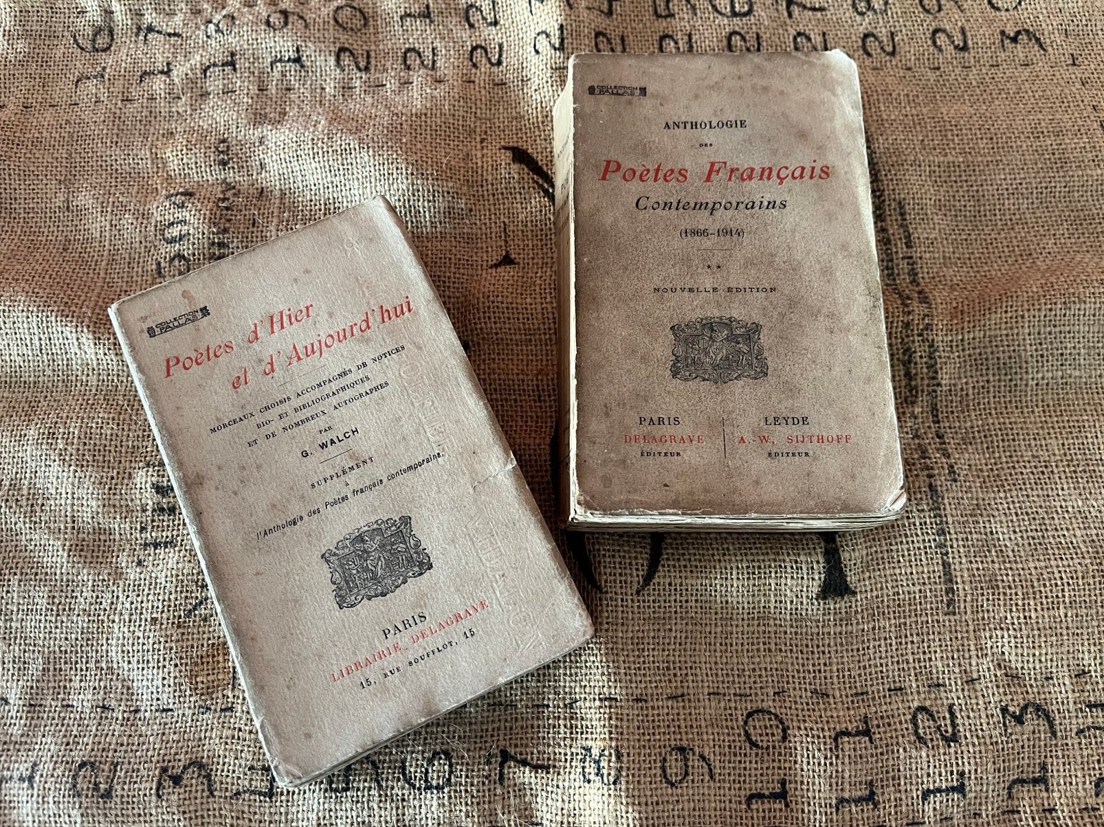 2 Oude Franse poésieboeken, Antiek en Kunst, Antiek | Boeken en Bijbels, Ophalen of Verzenden