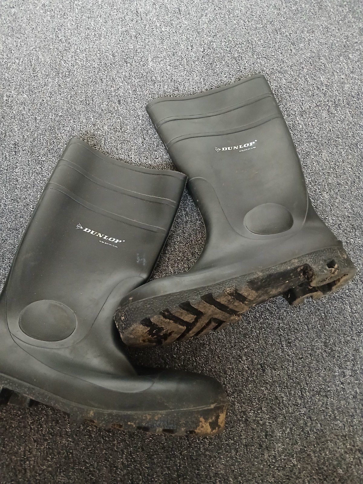 Dunlop laarzen stalen neus maat 45, Ophalen of Verzenden, Zo goed als nieuw, Laarzen