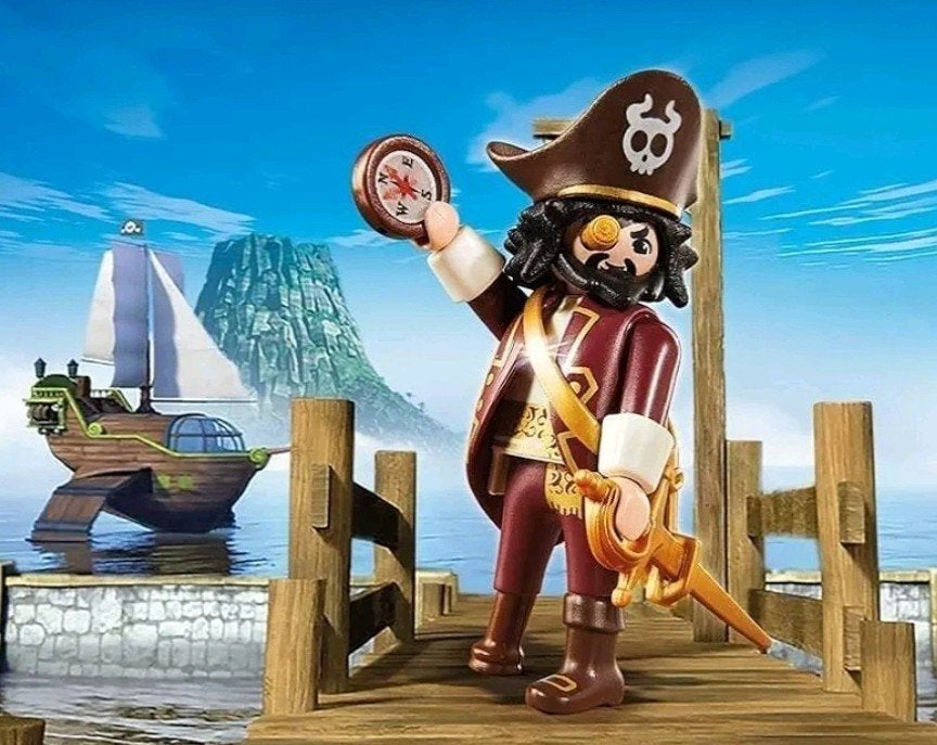 Playmobil Super 4 Kapitein Haaibaard (4798), Losse onderdelen, Ophalen of Verzenden, Zo goed als nieuw, Figuren