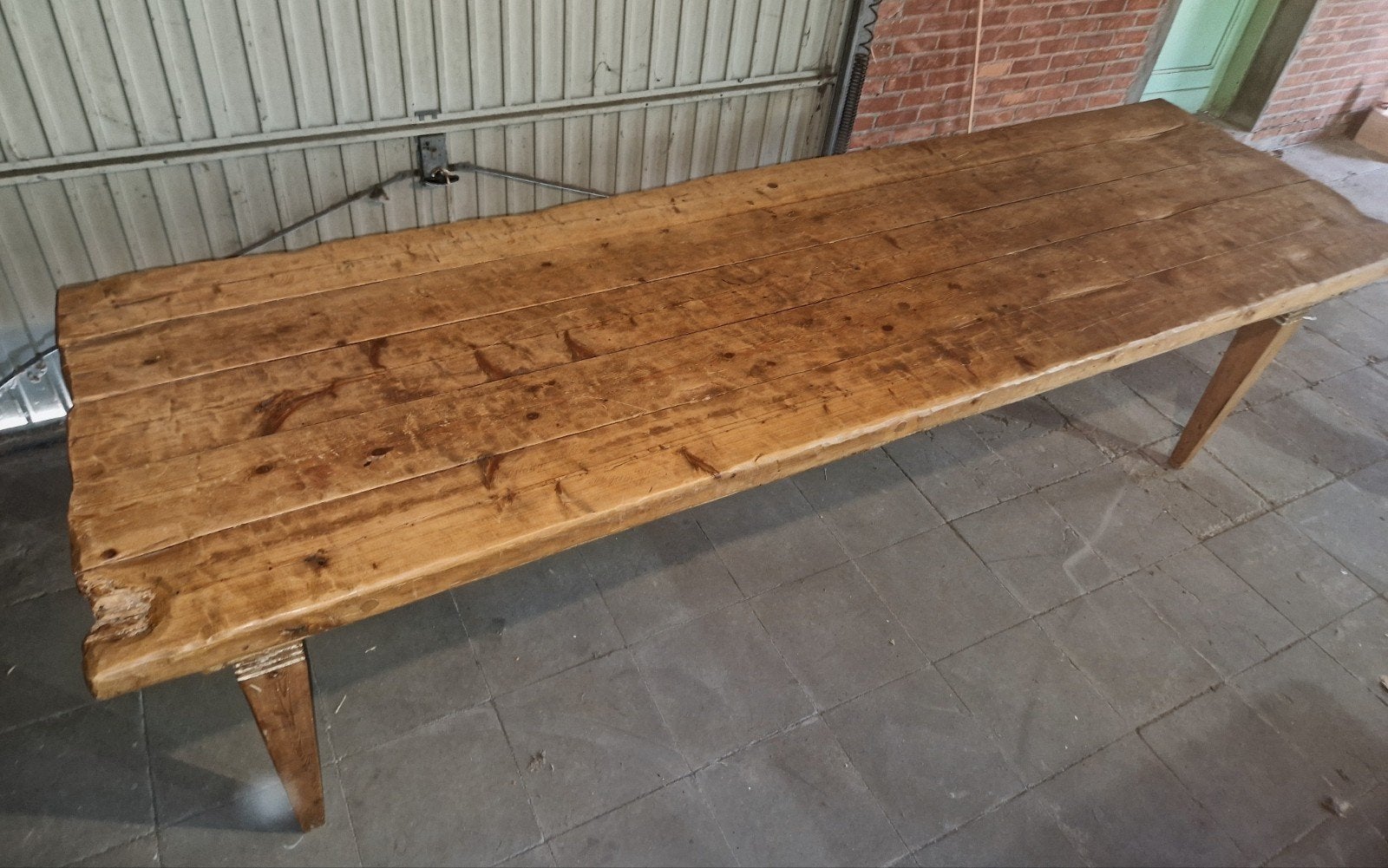 Authentieke boerentafel kloostertafel, Huis en Inrichting, Ophalen, Gebruikt, 200 cm of meer, 50 tot 100 cm