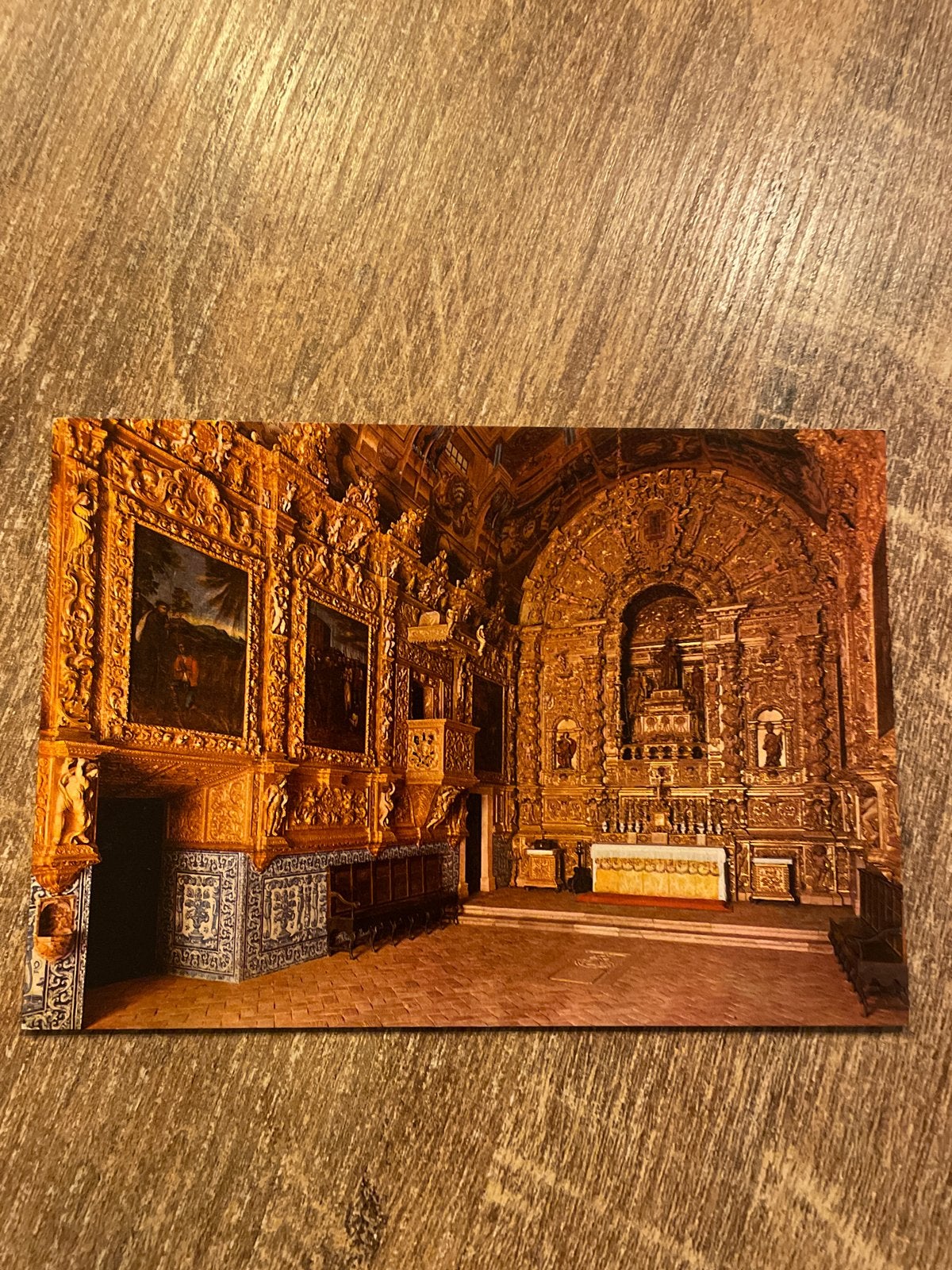 Ansichtkaart Lagos (Portugal) - Interieur Kerk St. Anthony, Ophalen of Verzenden, 1960 tot 1980, Ongelopen, Overig Europa