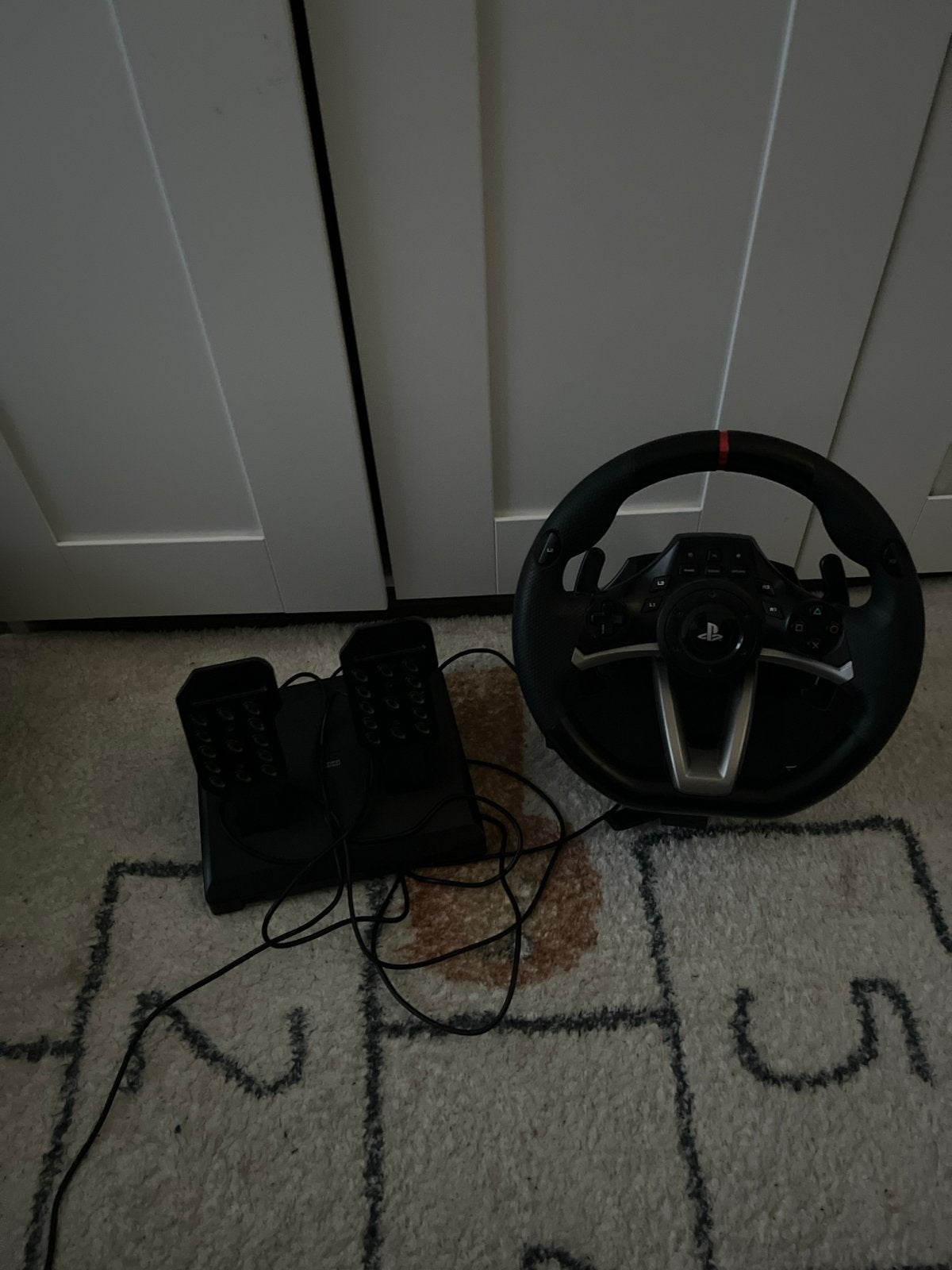 PlayStation racestuur met pedalen, Spelcomputers en Games, Ophalen, Zo goed als nieuw, Stuur of Pedalen, PlayStation 1
