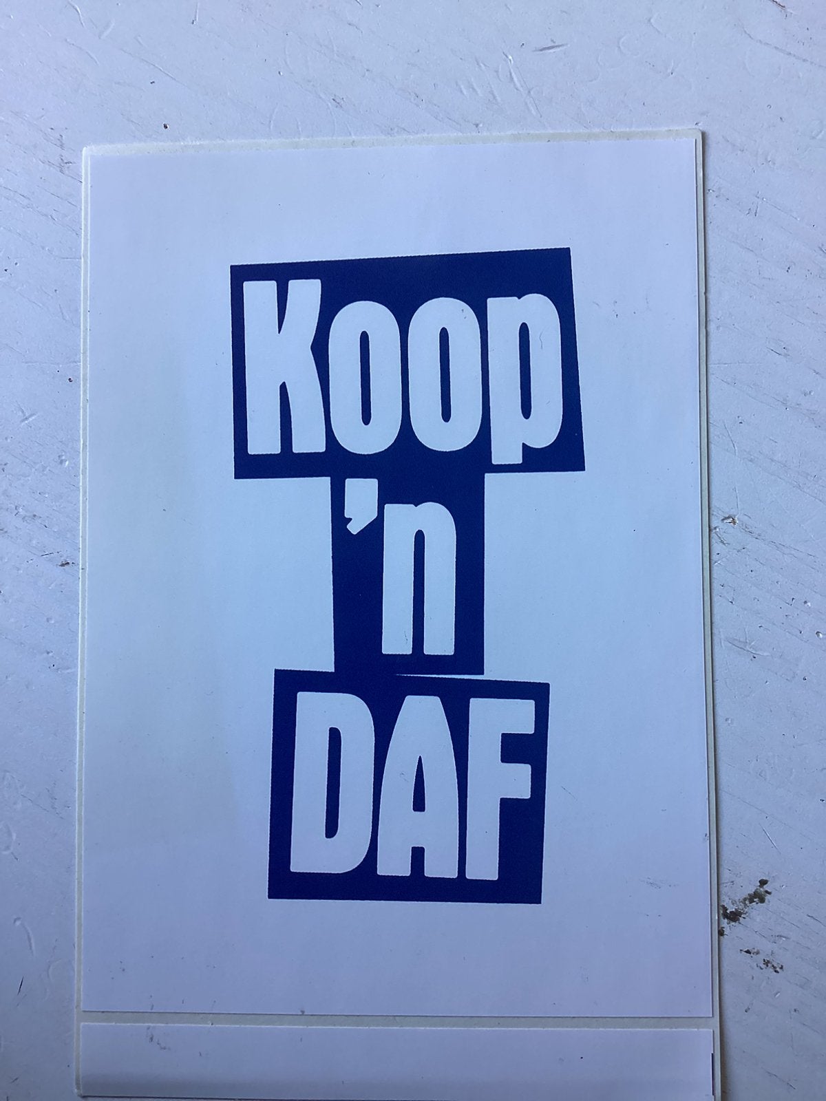 Sticker Koop ‘n DAF, Verzenden, Zo goed als nieuw, Auto of Motor