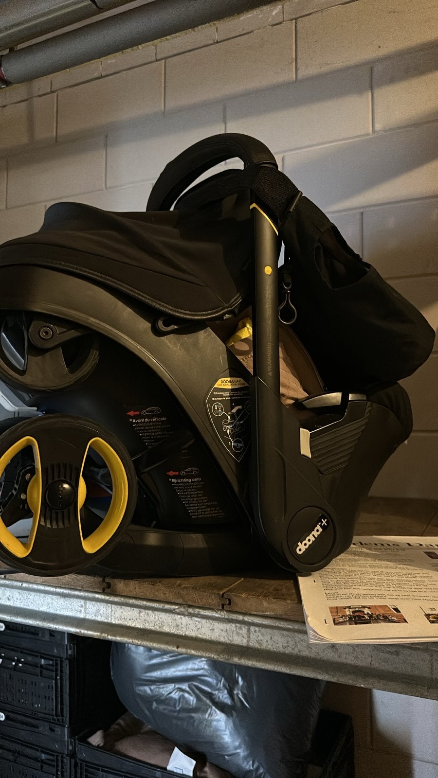 Doona+ autostoel en kinderwagen in één, Overige merken, 0 t/m 13 kg, Gebruikt, Autogordel