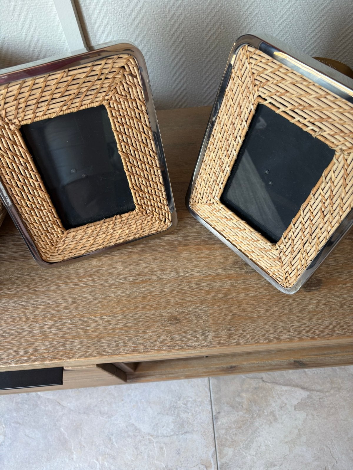 Set van 2 rotan fotolijsten rivièra maison nieuw !!, Ophalen, Bruin, Gebruikt, Fotolijst
