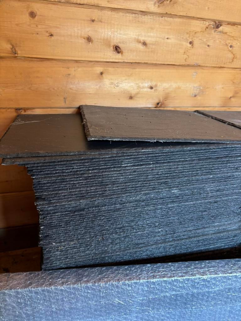 Partij leistenen dakpannen leisteen platen plaatjes pannen, Ophalen, Nieuw, Overige materialen