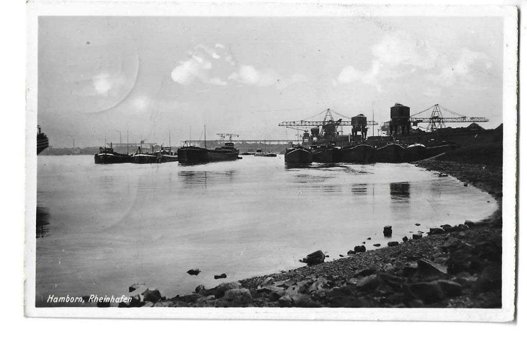 goudstikker scheepvaart  hamborn  rheinhafen 1936, Verzamelen, Verzenden, 1920 tot 1940, Gelopen, Overige thema's