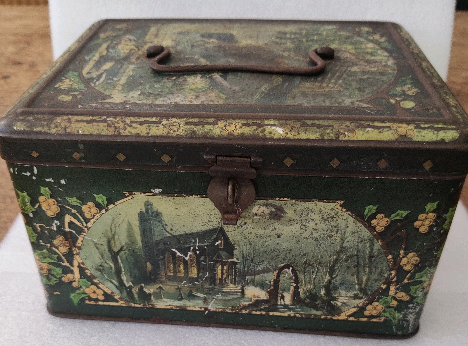 antiek kerst blik 1900, Ophalen of Verzenden