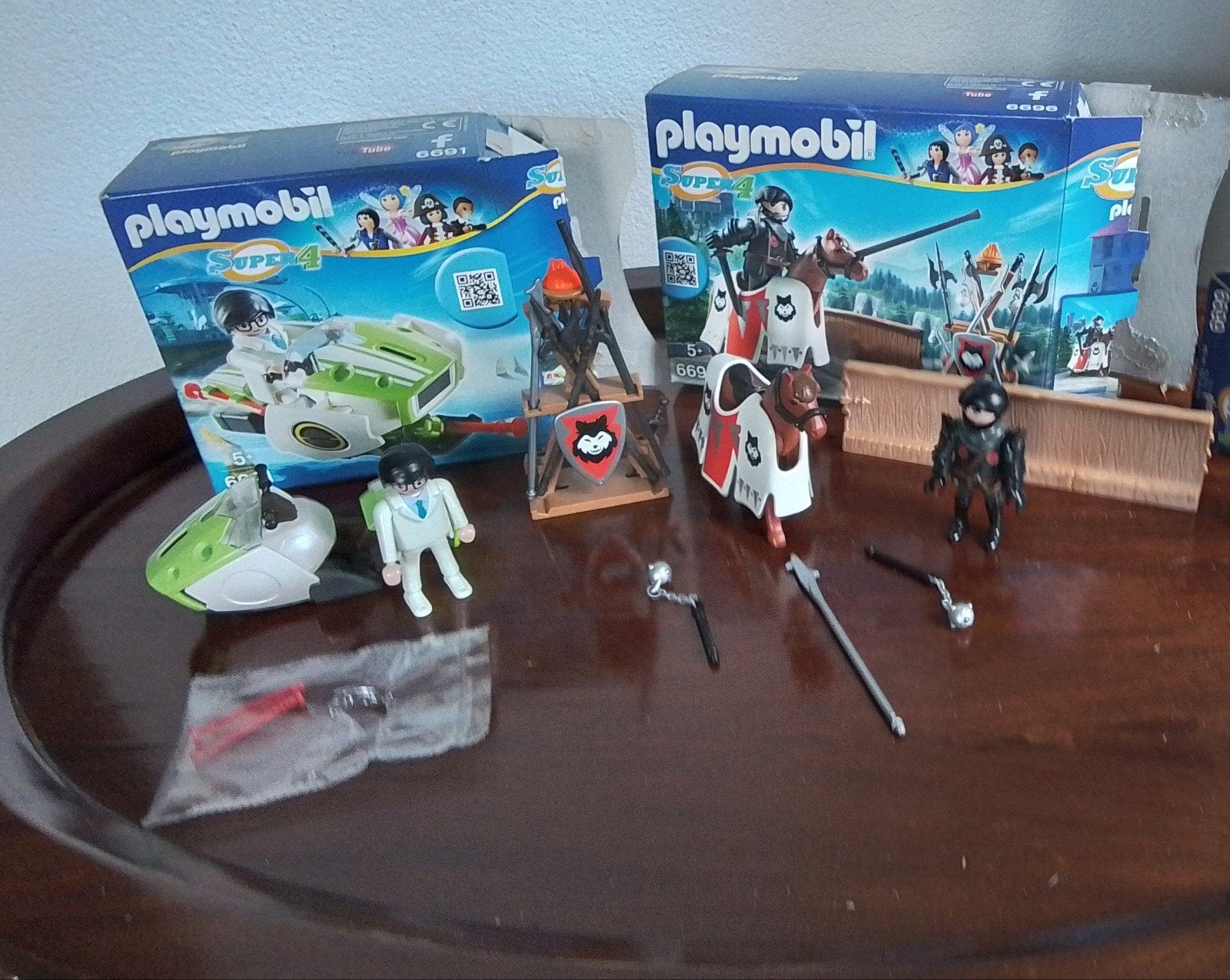 Playmobil - ridders en  paarden & Super 4, Ophalen, Zo goed als nieuw