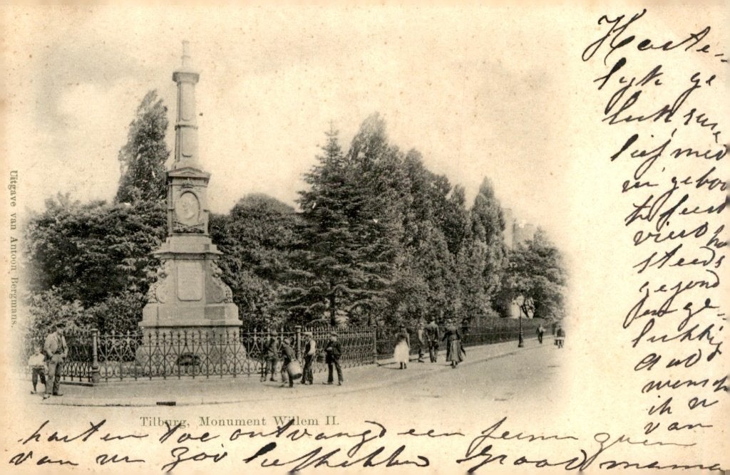 Tilburg Monument Willem II # 92, Verzenden, Voor 1920, Gelopen, Noord-Brabant