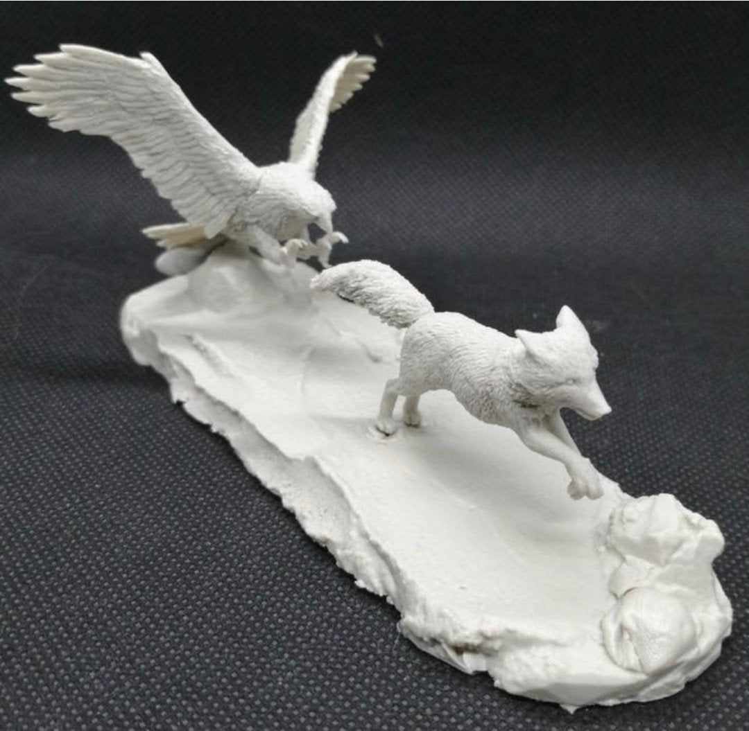 Fox & eagle, Hobby en Vrije tijd, Ophalen of Verzenden, Nieuw, Groter dan 1:35, Diorama