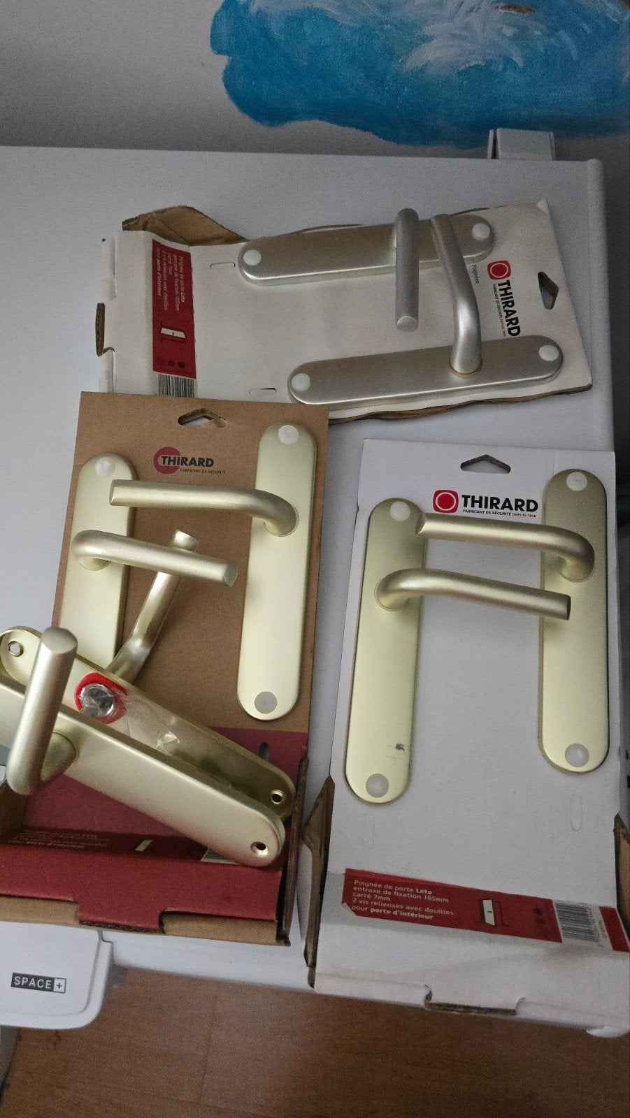 Thirard Deurklinken Set zilver champage goud kleur - Nieuw, Ophalen of Verzenden, Nieuw, Klink of Kruk