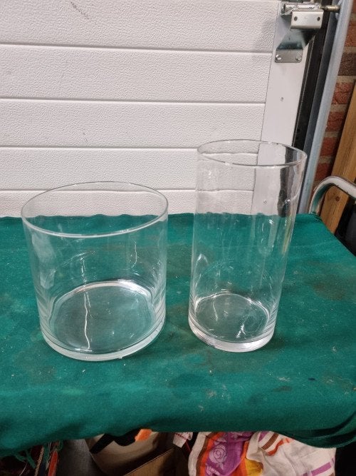 cilindervazen van glas verschillende, Ophalen of Verzenden