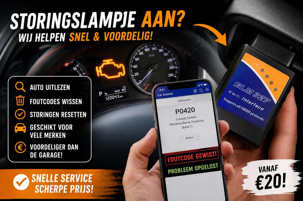 Auto's foutcodes verwijderen& storingen uitlezen, Ophalen