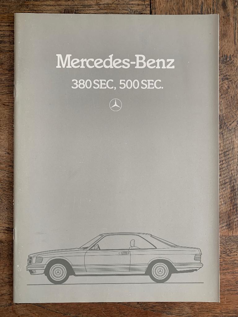Folder, brochure Mercedes-Benz 380 SEC 500 SEC 1984, Nieuw, Mercedes-Benz, Mercedes, Ophalen of Verzenden