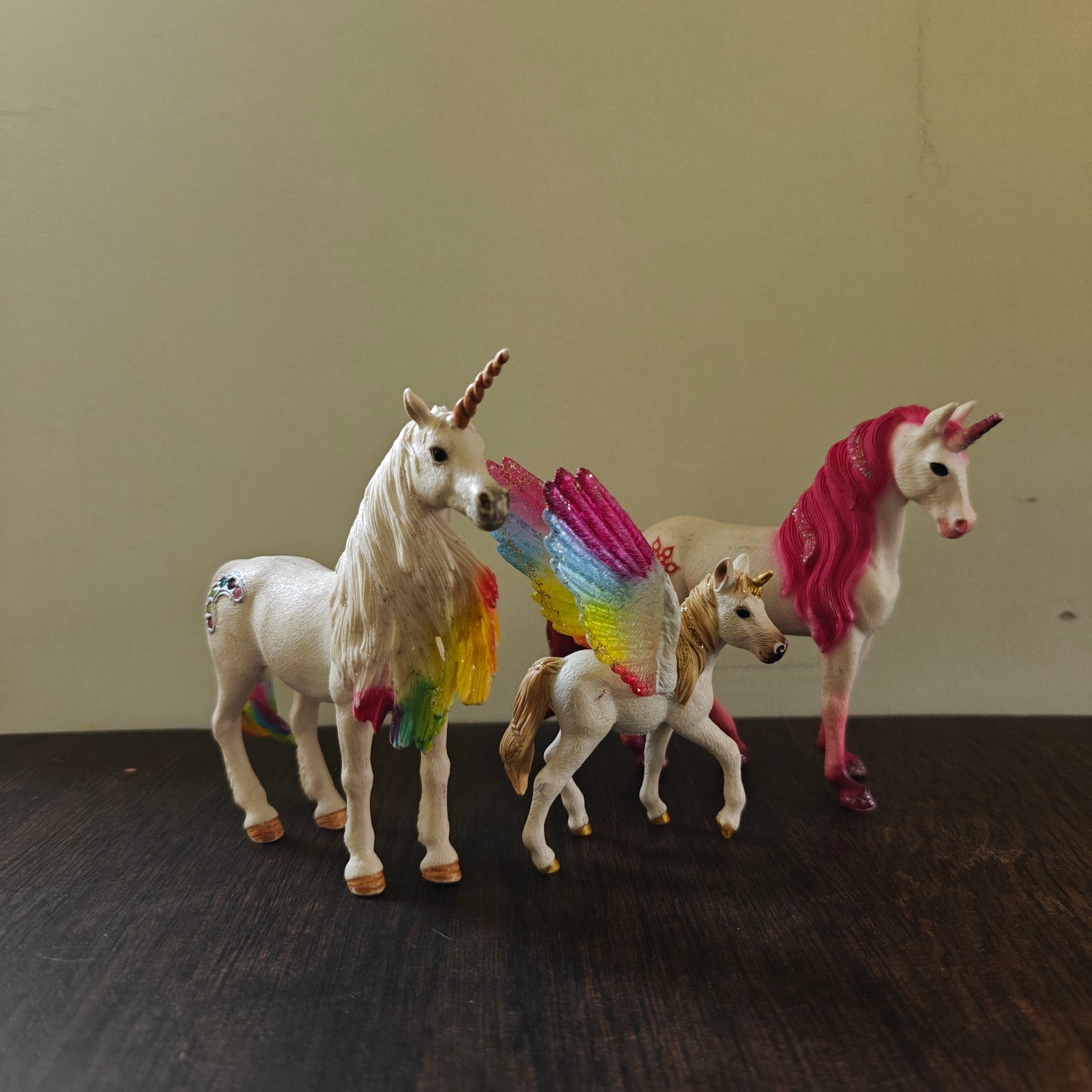 Schleich Fantasie Eenhoorns en Pegasus - Set van 3, Ophalen of Verzenden, Gebruikt, Jongen of Meisje