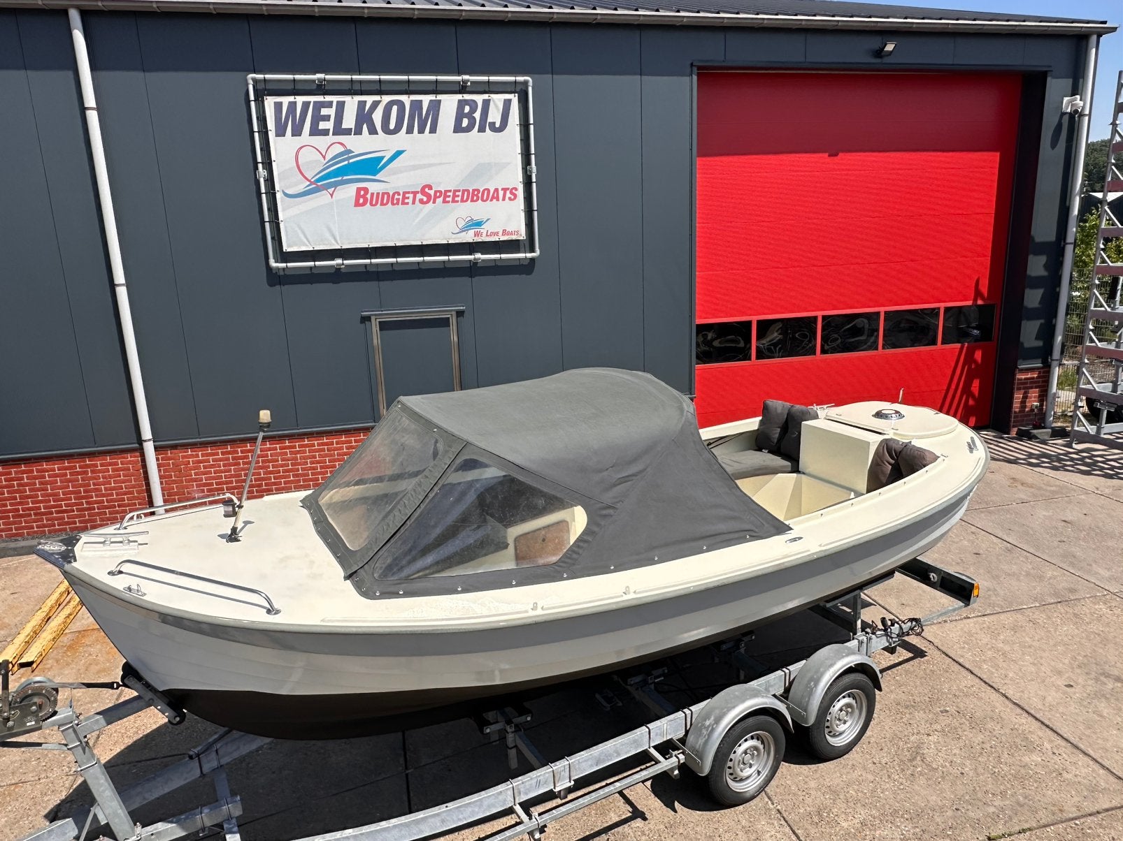 Albatros 21 sloep met Yamaha 9.9 PK 4-takt + Kalf trailer, Watersport en Boten, Gebruikt, Buiskap, Ophalen of Verzenden, Grachtenboot