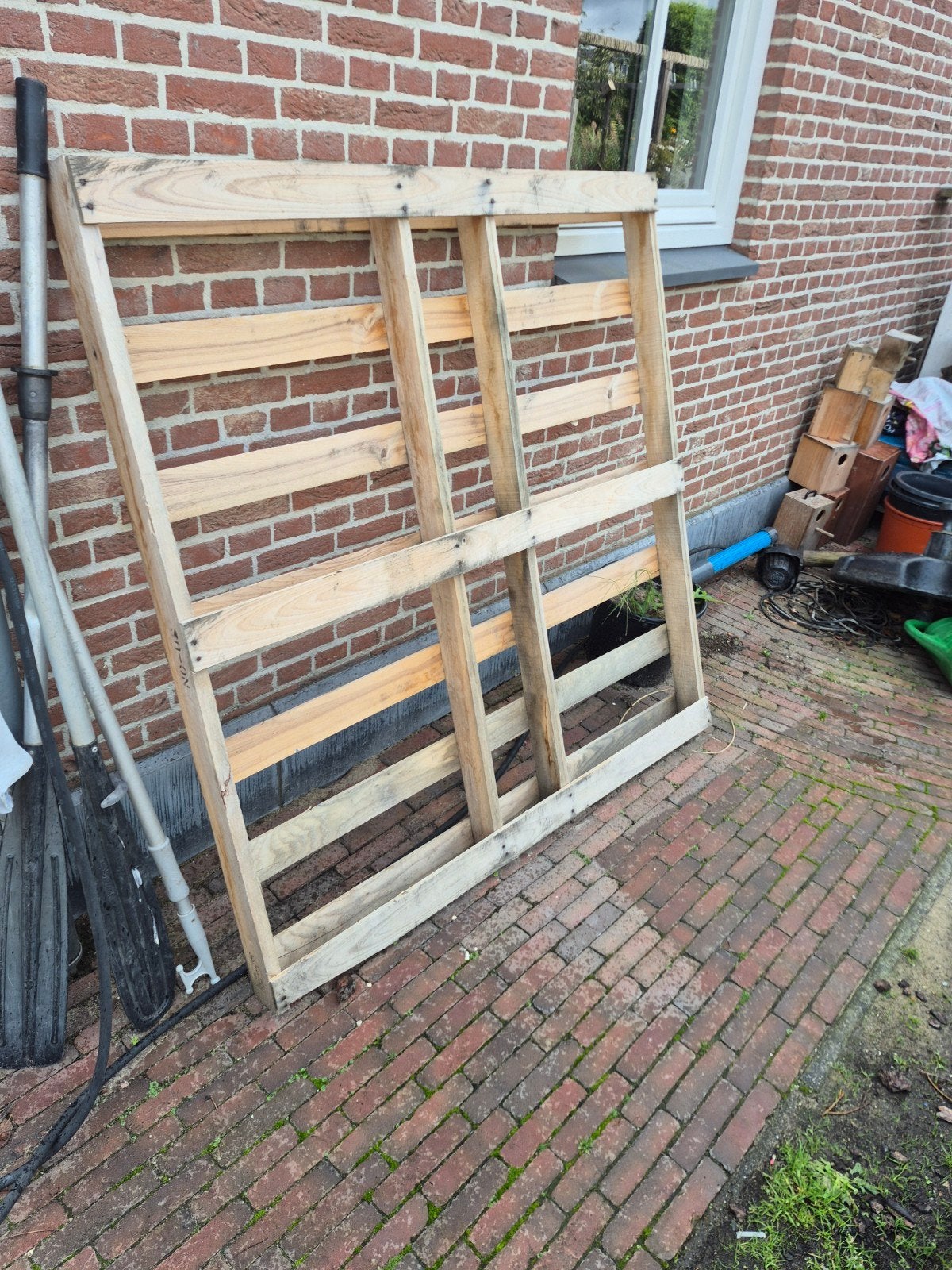 Pallet 148x148 cm - Tafel of brandhout, Doe-het-zelf en Verbouw, Ophalen of Verzenden