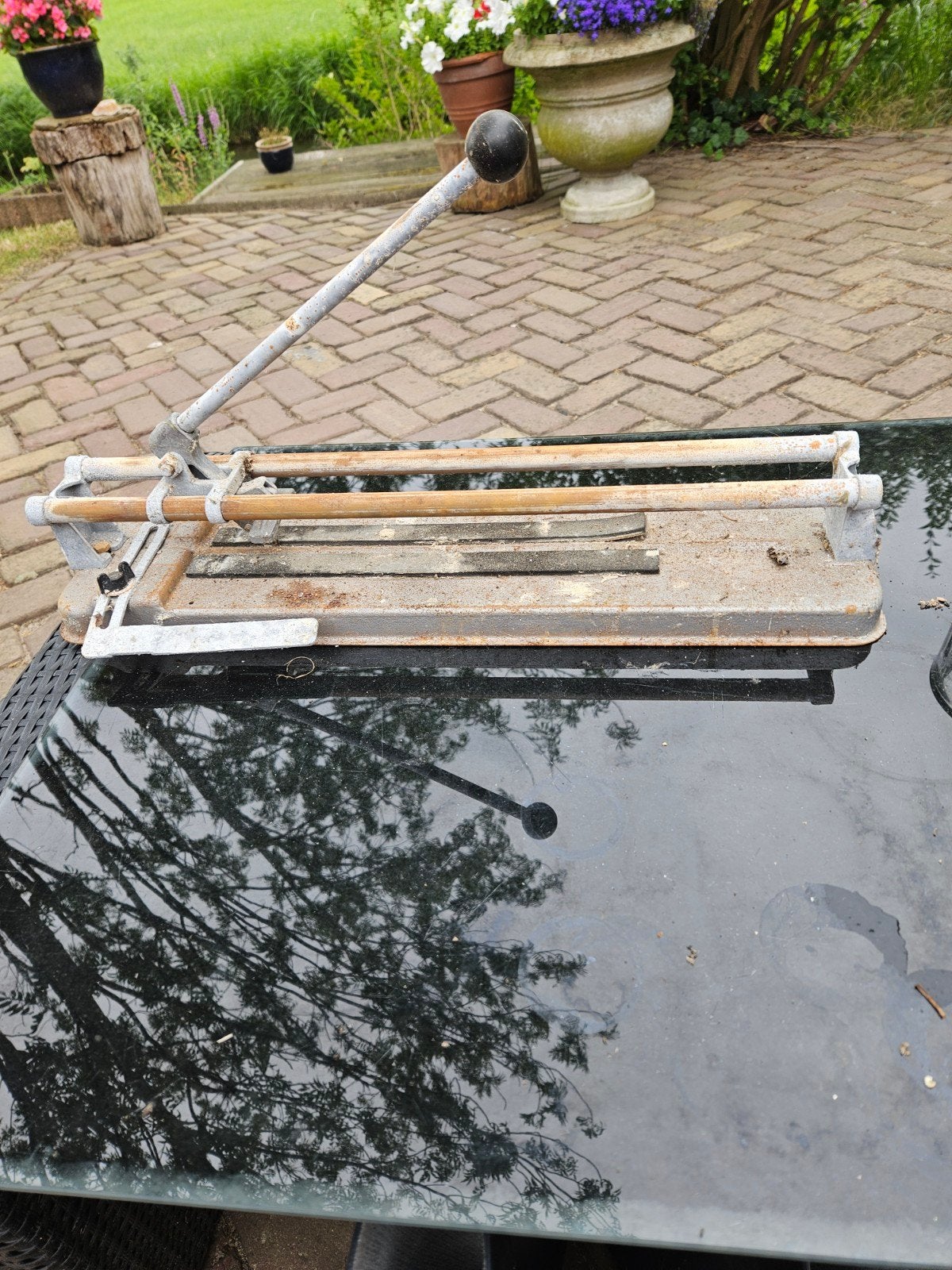 Gebruikte tegelsnijder - Handig voor klussen, Doe-het-zelf en Verbouw, Gereedschap | Handgereedschap, Ophalen of Verzenden, Gebruikt