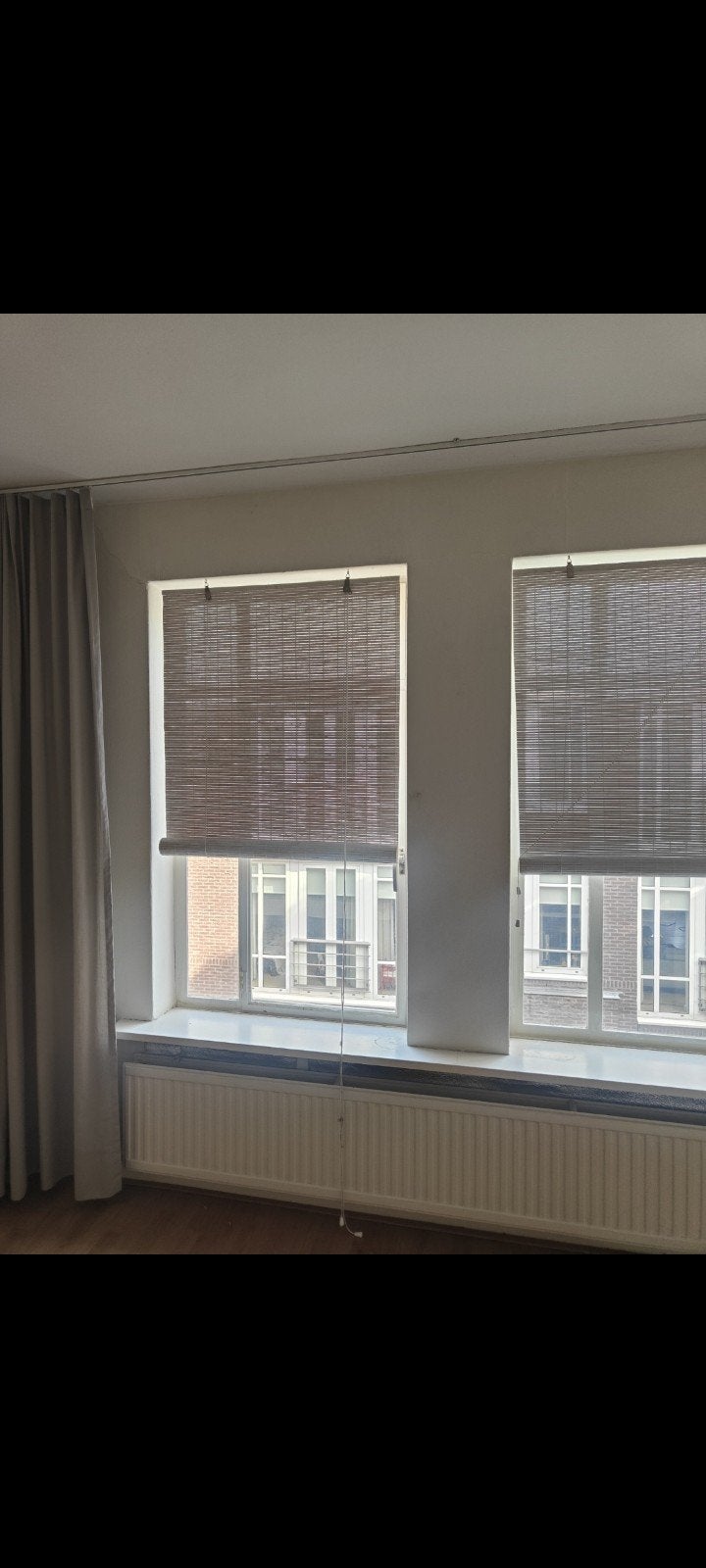 Witte bamboe rolgordijnen Leen Bakker, Ophalen, Gebruikt, Overige merken, Wit