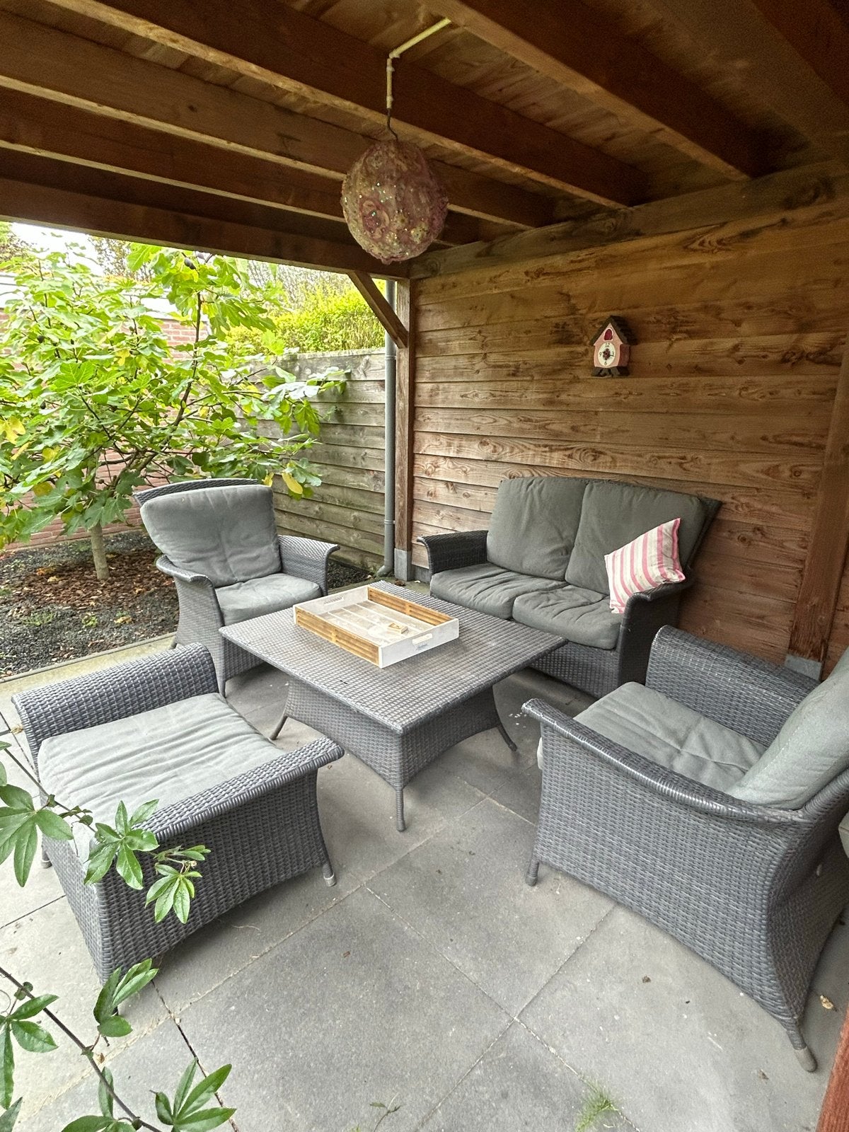 Wicker loungeset, Ophalen, 4 zitplaatsen, Gebruikt, Loungeset