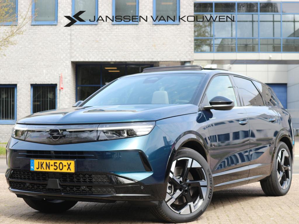 Opel Grandland 1.6 Turbo Plug-in-Hybrid GS Schuif-/Kanteldak, Auto's, Opel, Stof, 4 cilinders, Blauw, 1871 kg
