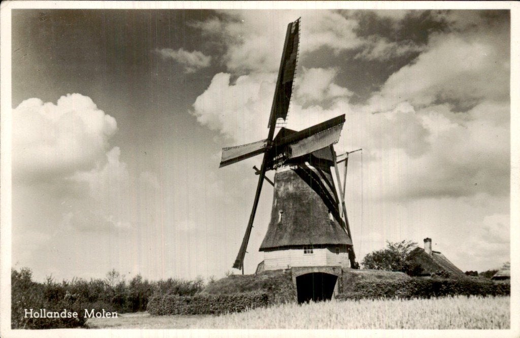 Hilversum - Molen - Hollandse Molen, Ophalen of Verzenden, 1940 tot 1960, Gelopen, Noord-Holland