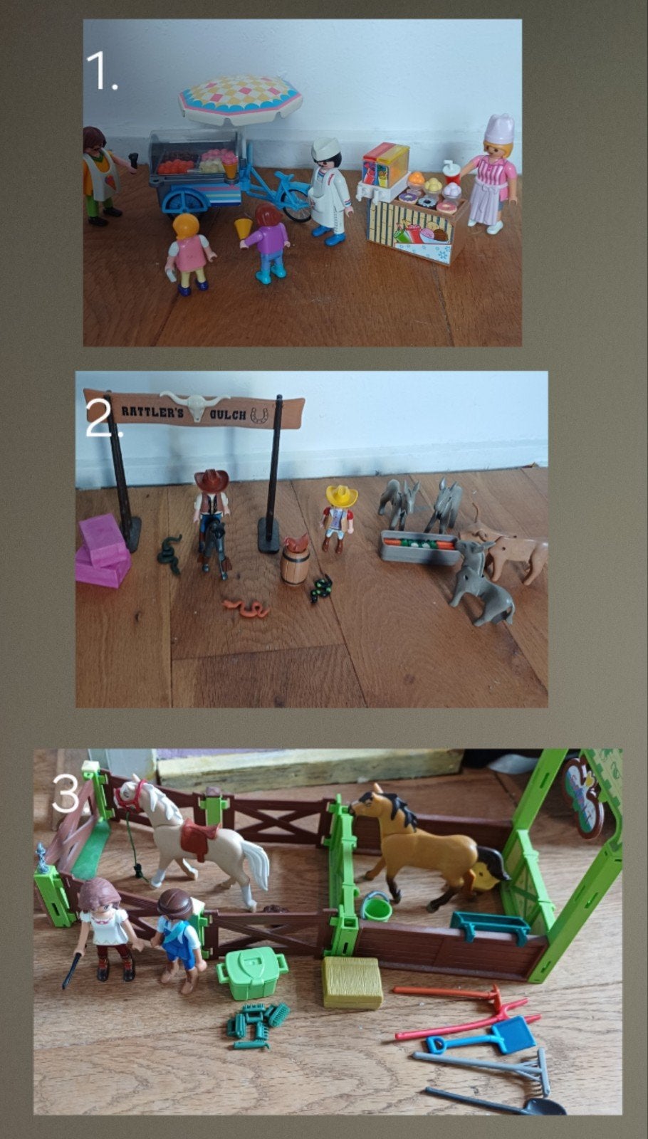drie playmobil sets, Ophalen of Verzenden