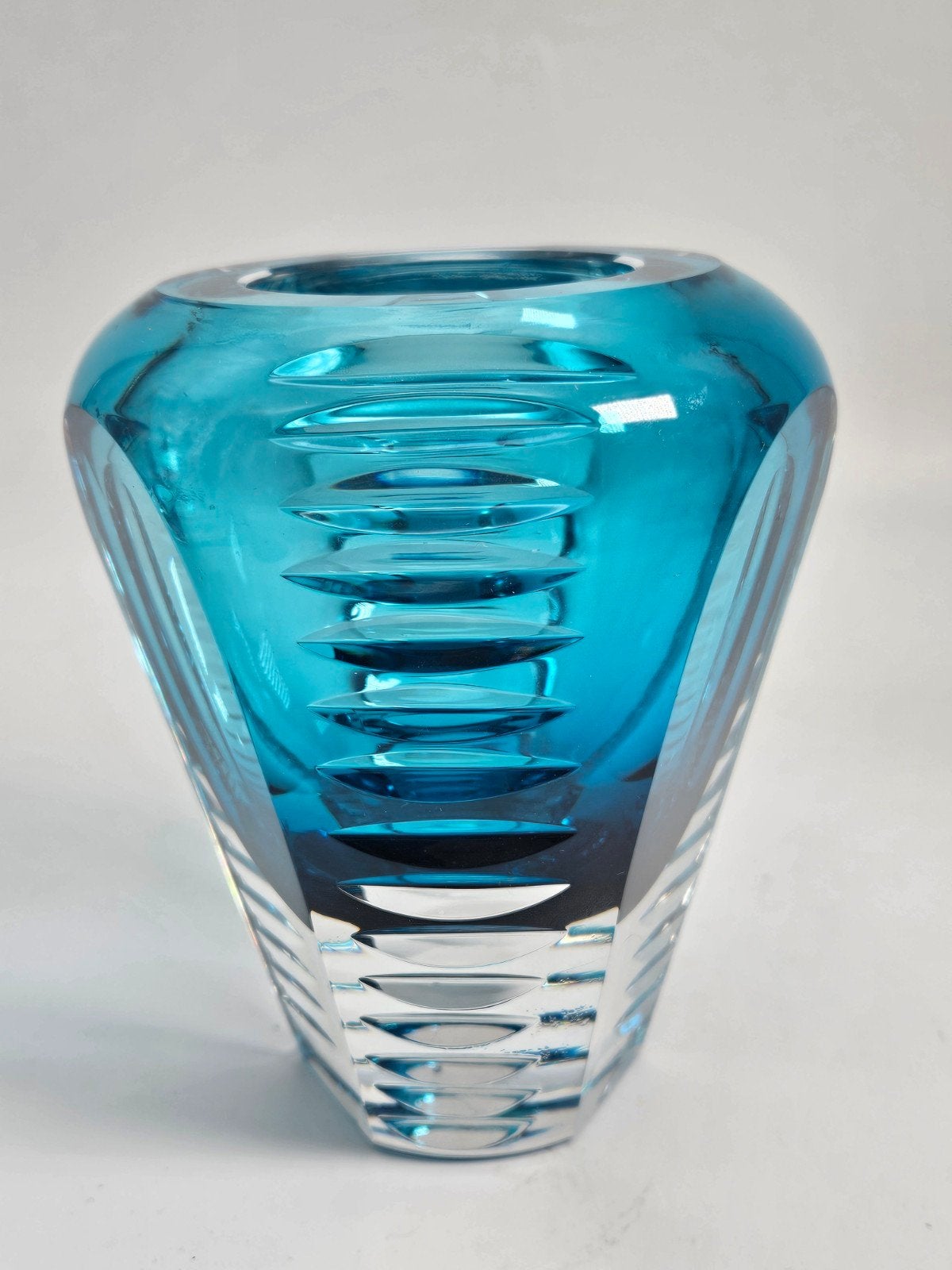 Vintage Beyer&Co Design Vaas - Turquoise Glas, Antiek en Kunst, Ophalen of Verzenden