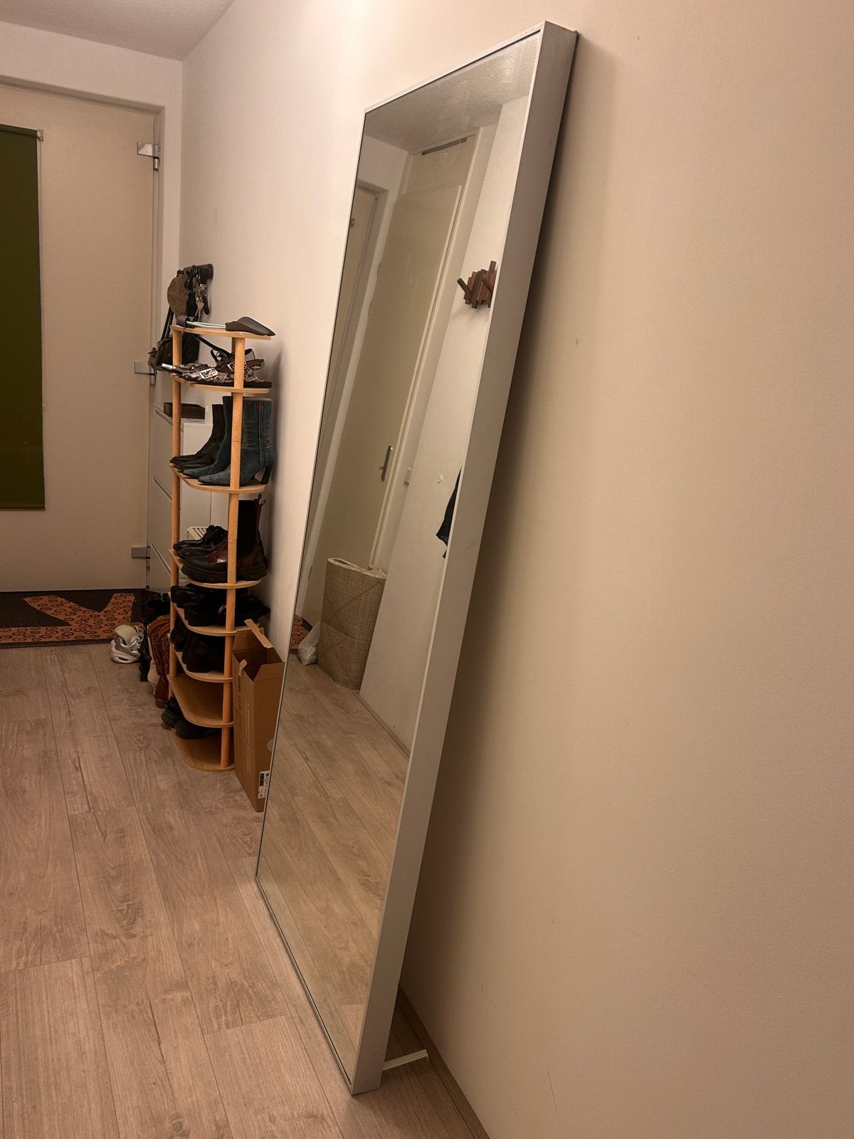 IKEA HOVET spiegel, aluminium, 78x196 cm, Huis en Inrichting, Woonaccessoires | Spiegels, Ophalen, Gebruikt, 75 tot 100 cm, 150 tot 200 cm