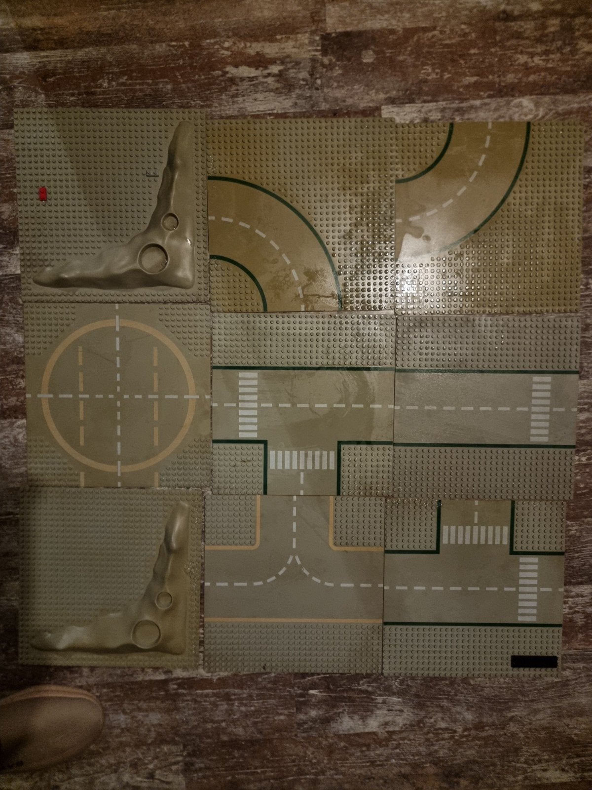 LEGO Duplo bouwplaten met wegdelen en rotsen, Ophalen of Verzenden, Gebruikt