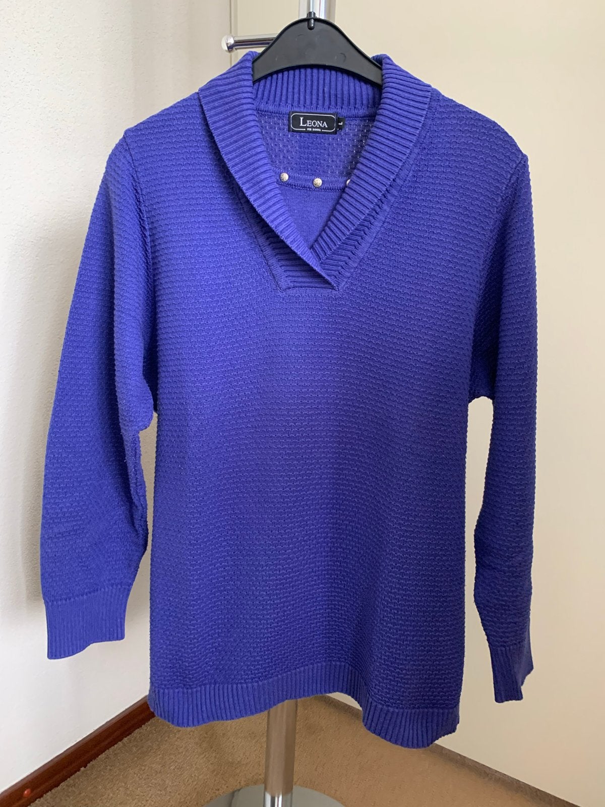 Paarse/ Blauw Leona Trui, Kleding | Dames, Truien en Vesten, Ophalen of Verzenden, Zo goed als nieuw, Maat 42/44 (L), Overige kleuren