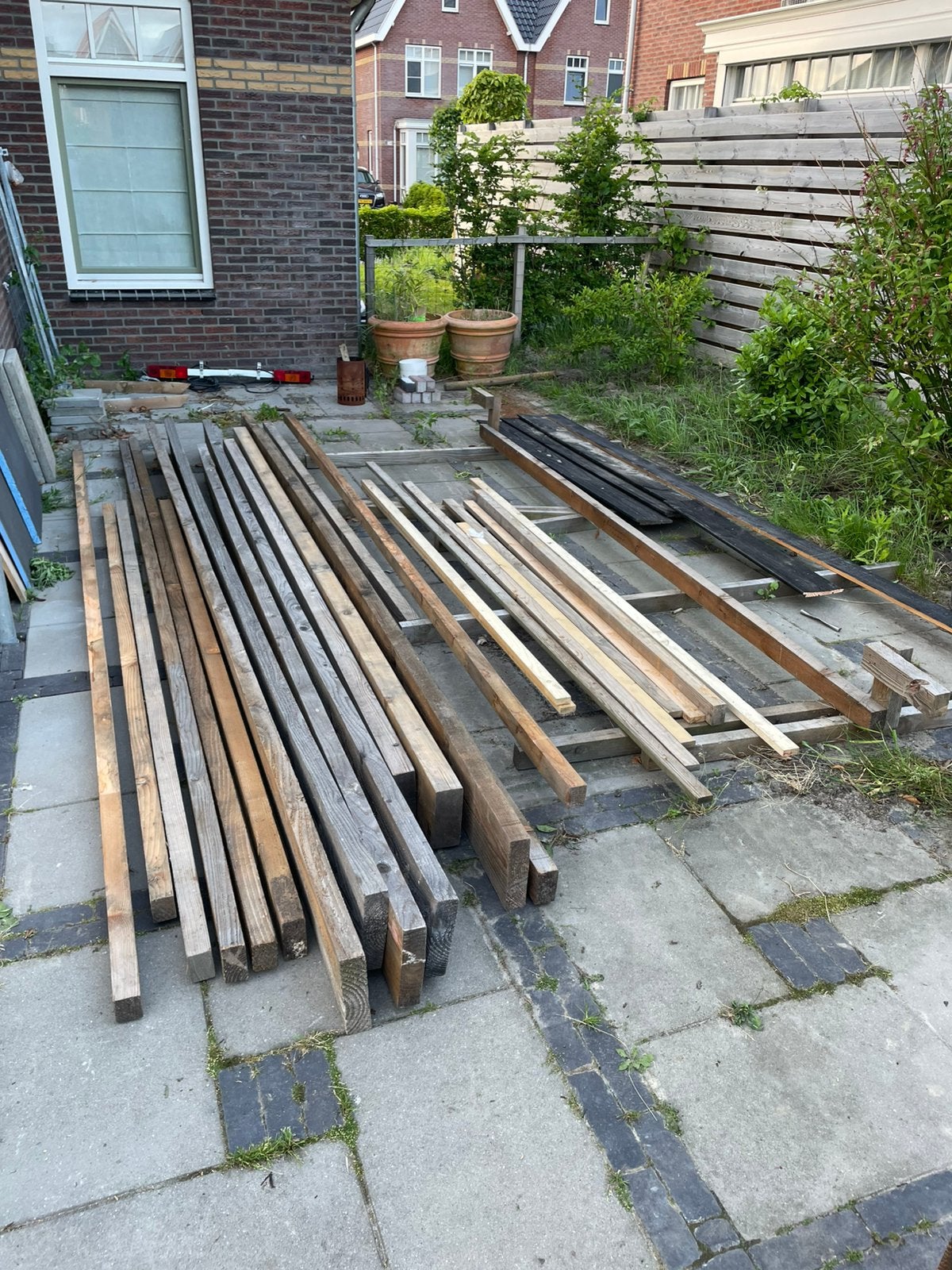 Douglas hout, Doe-het-zelf en Verbouw, Hout en Planken, Ophalen, Balk, Overige houtsoorten, 50 mm of meer