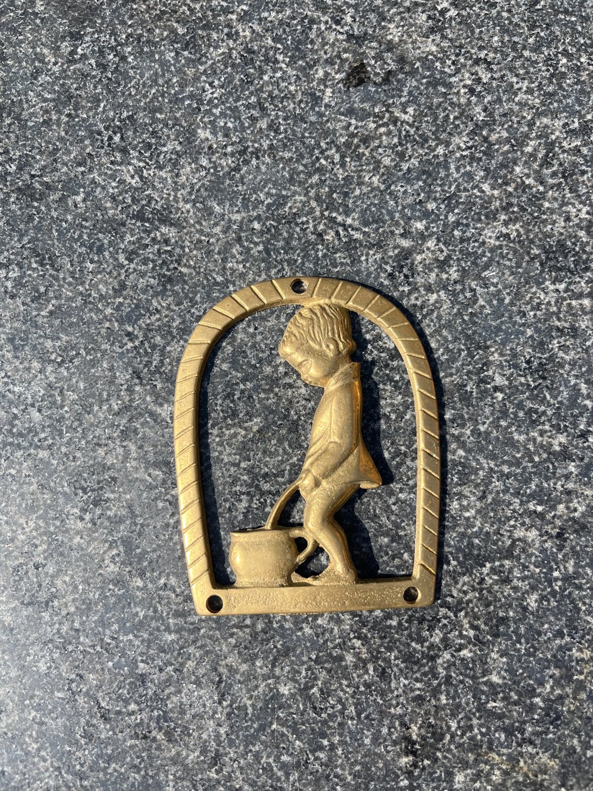 Vintage Manneken Pis beeldje - Koper, Ophalen of Verzenden, Koper
