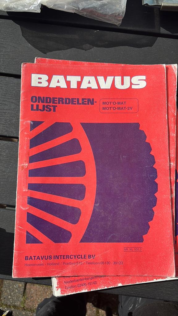 Batavus mot’o mat v2 onderdelen catalogus, Ophalen of Verzenden, Gebruikt