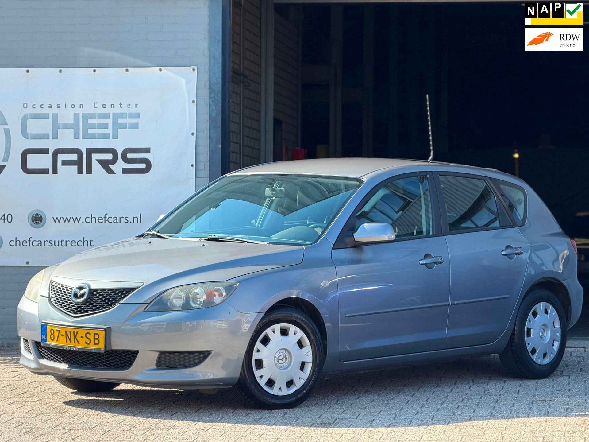 Mazda 3 Sport 1.6|NAP|APK|AIRCO|PDC|5D|NIEUWEBEURT|3EIGENAAR, Auto's, Voorwielaandrijving, 1160 kg, Stof, Gebruikt