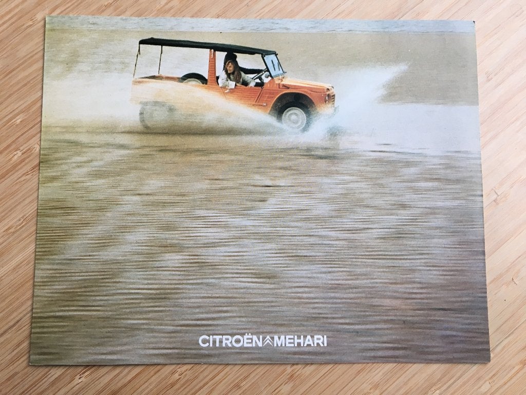 Folder Citroen Mehari 1974, zeer mooi!, Ophalen of Verzenden, Zo goed als nieuw, Citroën, Citroën