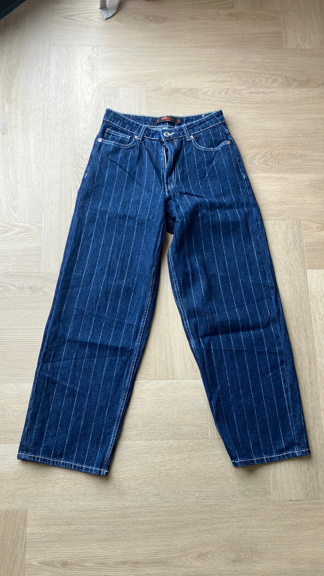 Spijkerbroek, dames. Maat S, Baggy fit, zgan, Kleding | Dames, Ophalen, Zo goed als nieuw, Blauw, Lang