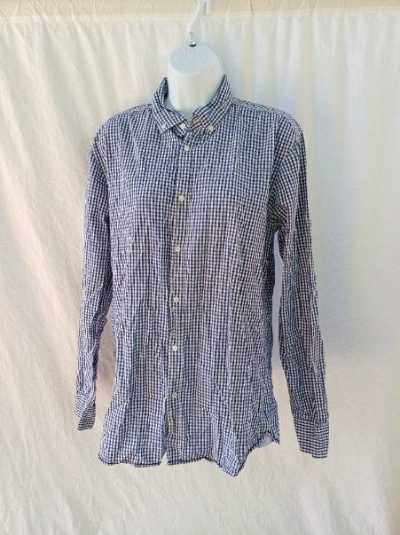 Leuk blauw-wit geblokt overhemd mt M'/L merk Springfield, Kleding | Heren, Blauw, ., Zo goed als nieuw, .